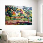 Canvas print Lower Rhine village, Helmuth Macke