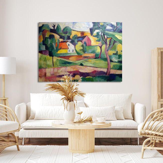 Canvas print Lower Rhine village, Helmuth Macke