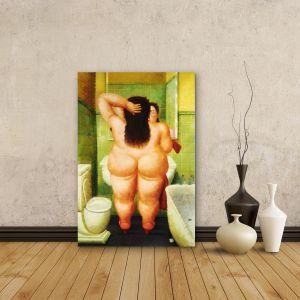 Πίνακας ζωγραφικής The bathroom reart (original by F. Botero)
