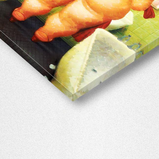 Canvas print The bathroom reart (original by F. Botero)