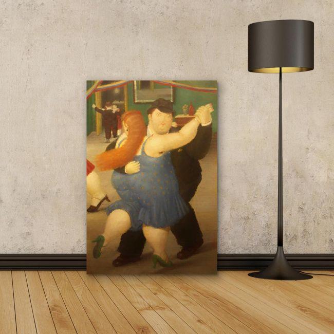 Canvas print Dancers reart (original by F. Botero)