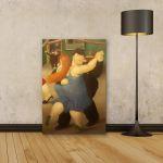 Canvas print Dancers reart (original by F. Botero)