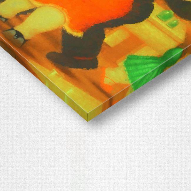 Canvas print Couple dancing reart(original by F. Botero)