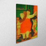 Canvas print Couple dancing reart(original by F. Botero)