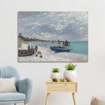 Canvas print Beach in Sainte Adresse, Monet C.