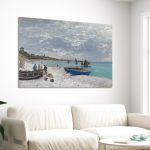 Canvas print Beach in Sainte Adresse, Monet C.