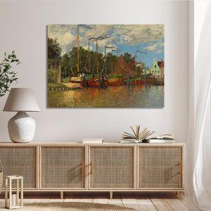Canvas print Boats at Zaandam Monet C. Framed canvas View 1 2