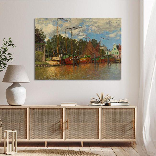 Canvas print Boats at Zaandam, Monet C.