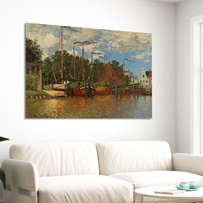 Canvas print Boats at Zaandam, Monet C.