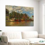 Canvas print Boats at Zaandam, Monet C.