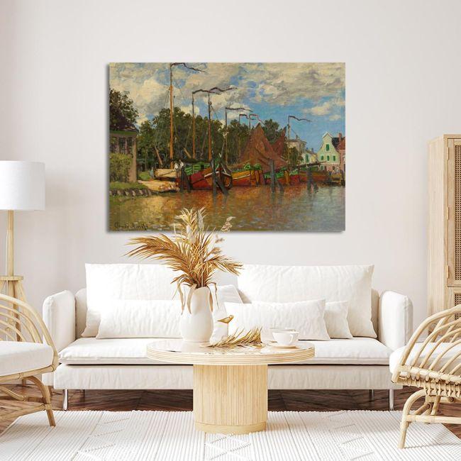 Canvas print Boats at Zaandam, Monet C.