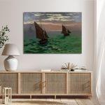 Canvas print Fishing boats, Monet C.