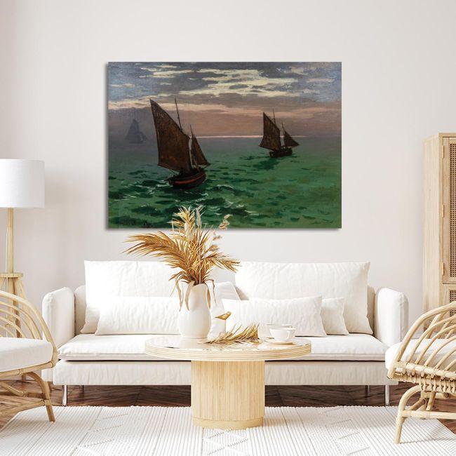 Canvas print Fishing boats, Monet C.
