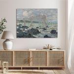Canvas print Fishing nets at Pourville, Monet C.
