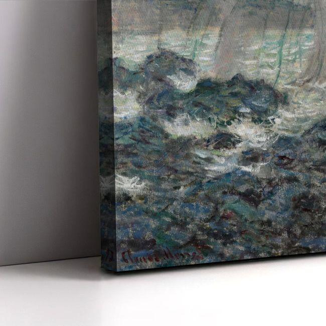 Canvas print Fishing nets at Pourville, Monet C.