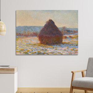Canvas print Grainstack in the sunlight, Monet C.
