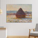 Canvas print Grainstack in the sunlight, Monet C.