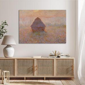 Canvas print Grainstack sun in the mist Monet C. Framed canvas View 1 2