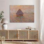 Canvas print Grainstack, sun in the mist, Monet C.