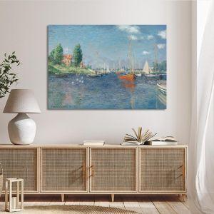 Canvas print Red boats Monet C. Framed canvas View 1 2