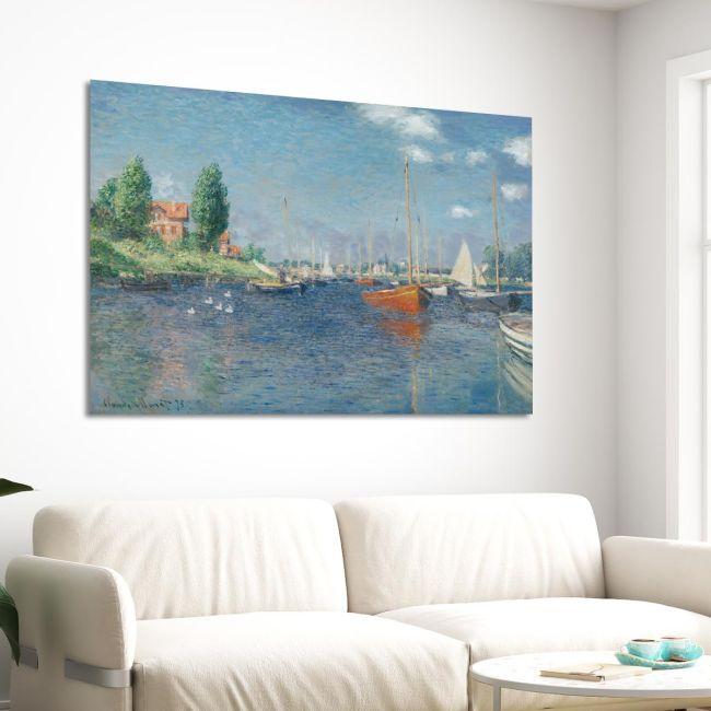 Πίνακας ζωγραφικής Red boats, Monet C.