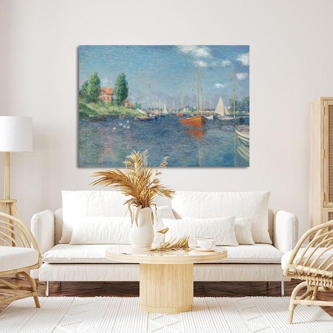 Canvas print Red boats, Monet C.