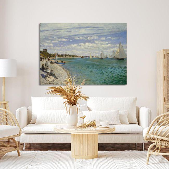 Canvas print Regatta at Sainte-Adresse, Monet C.
