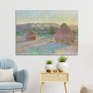 Canvas print Stacks of wheat (End of summer), Monet C.