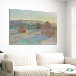 Canvas print Stacks of wheat (End of summer), Monet C.