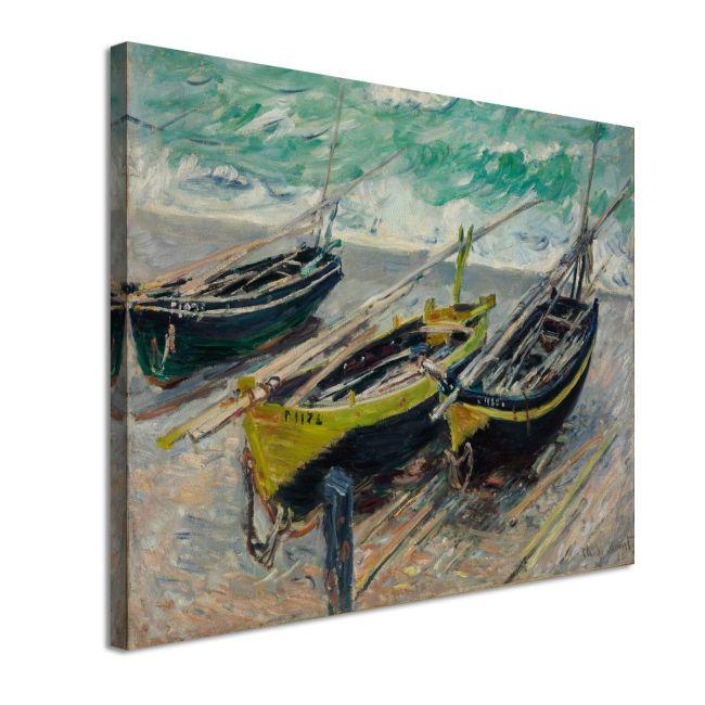 Πίνακας ζωγραφικής Three fishing boats, Monet C.