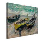 Πίνακας ζωγραφικής Three fishing boats, Monet C.
