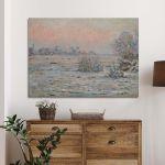 Πίνακας ζωγραφικής Winter sun at Lavacourt, Monet C.