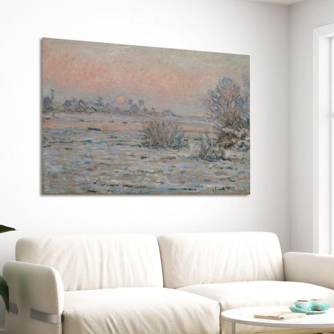Πίνακας ζωγραφικής Winter sun at Lavacourt, Monet C.
