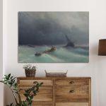 Canvas print Sea storm, Aivazovsky I.