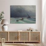 Canvas print Sea storm, Aivazovsky I.