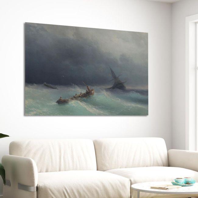 Canvas print Sea storm, Aivazovsky I.