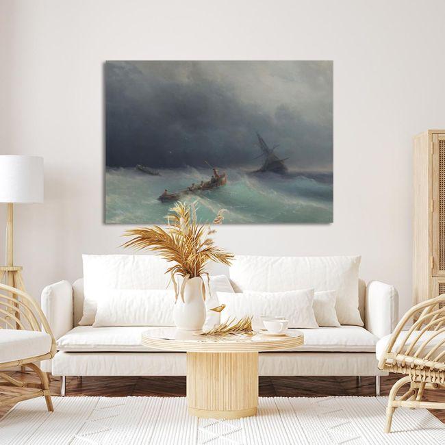 Canvas print Sea storm, Aivazovsky I.