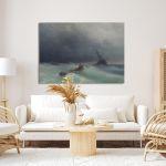 Canvas print Sea storm, Aivazovsky I.