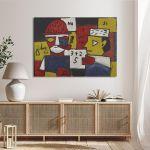 Canvas print Constructivo a cinco tonos con dos figuras discutiendo, Joaquín Torres-García