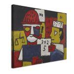 Canvas print Constructivo a cinco tonos con dos figuras discutiendo, Joaquín Torres-García