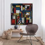 Canvas print Constructivo con formas estructuradas, square, Joaquín Torres-García