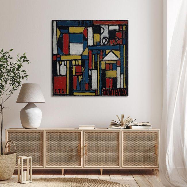 Canvas print Constructivo con formas estructuradas, square, Joaquín Torres-García