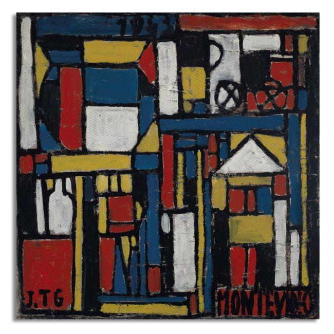 Canvas print Constructivo con formas estructuradas, square, Joaquín Torres-García