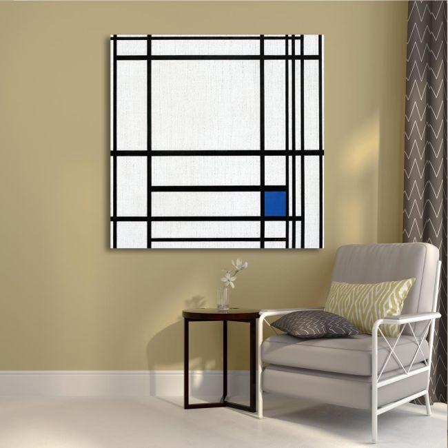Πίνακας ζωγραφικής Composition with blue, Mondrian 