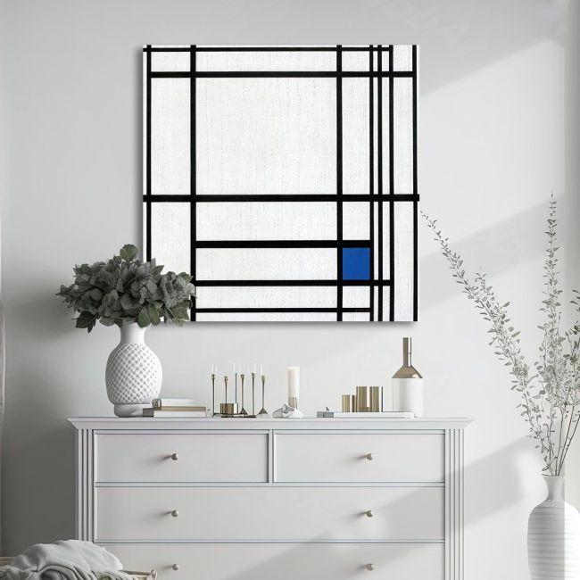 Πίνακας ζωγραφικής Composition with blue, Mondrian 