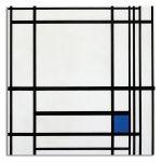 Πίνακας ζωγραφικής Composition with blue, Mondrian 