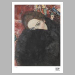 Lady with a muff (lithograph), Klimt, αφίσα, κάδρο 2