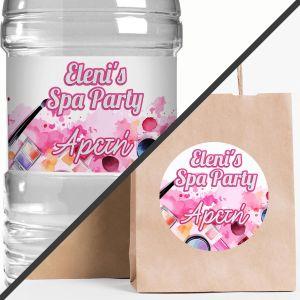Sticker label Spa Party