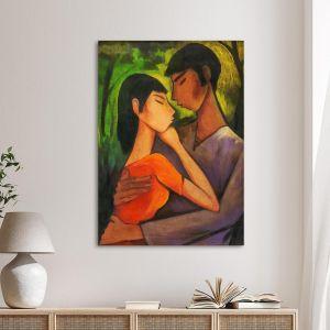 Canvas print The lovers, reart (original by O. Mueller)