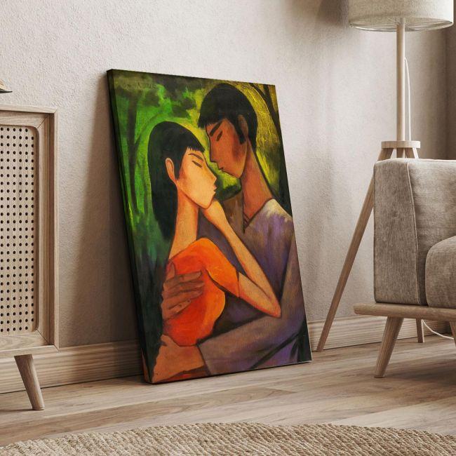 Πίνακας ζωγραφικής The lovers, reart (original by O. Mueller)